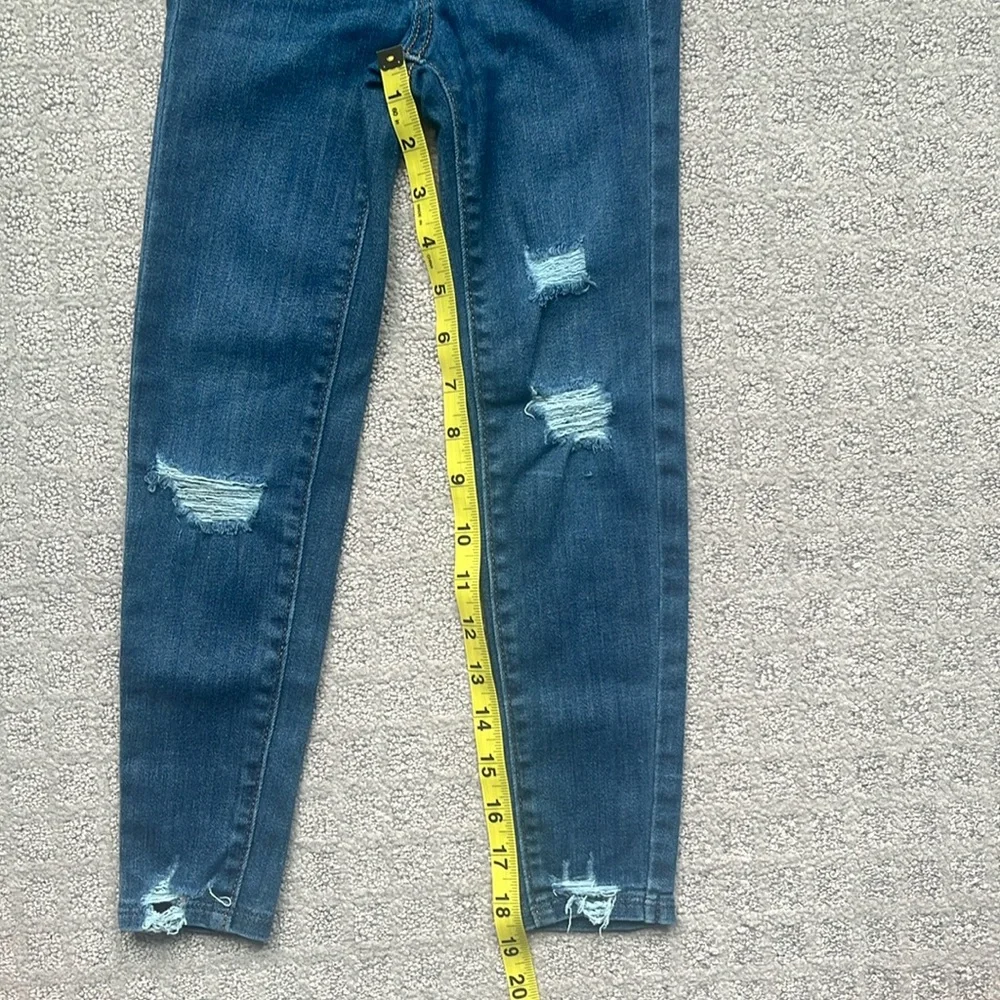 Old Navy Girls Ballerina Distressed Blue Jegging Adjustable Waist Size 6